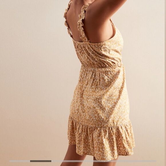 Banana Republic Gold Fit And Flare Dress, Size XXL, NWT - Picture 1 of 4